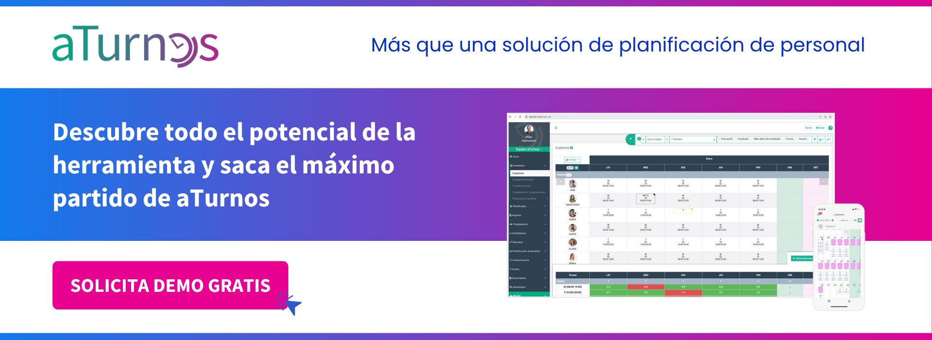Solicita tu demo gratuita y personalizada y saca el máximo partido de aTurnos