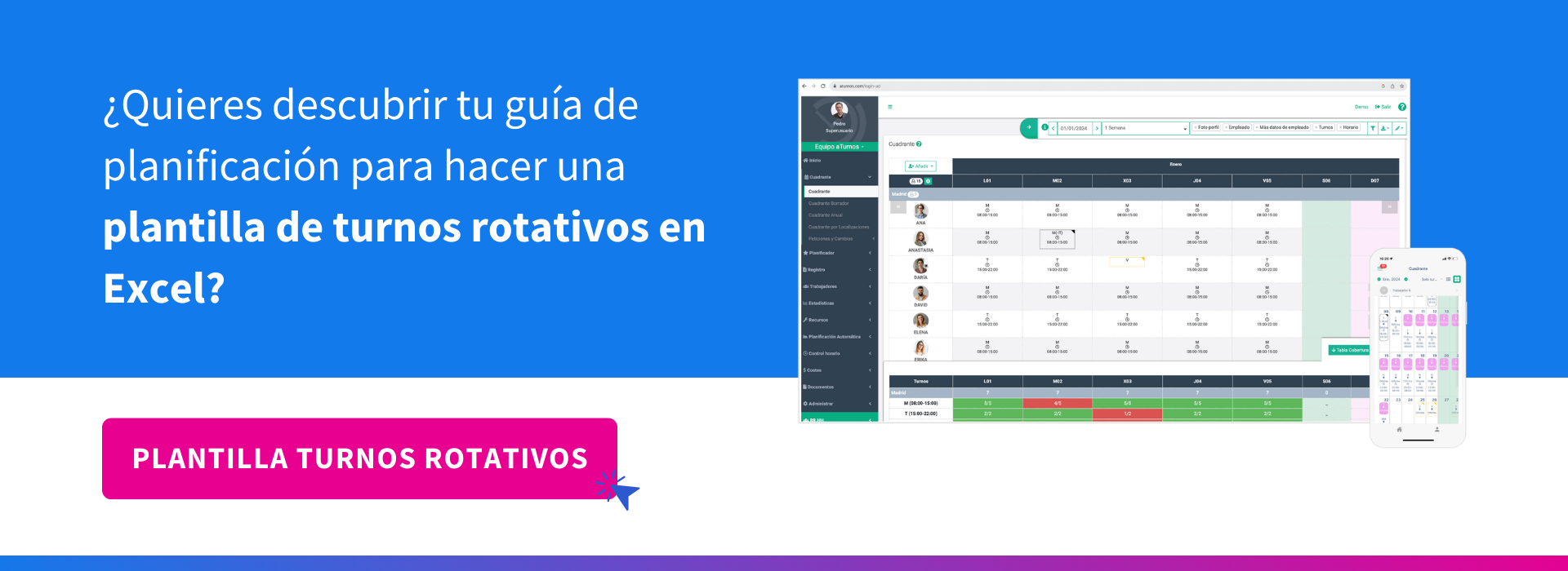 Plantillas de turnos rotativos aturnos