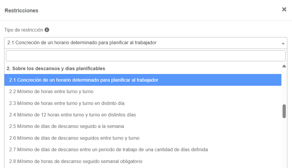 restricciones sobre los descansos laborales